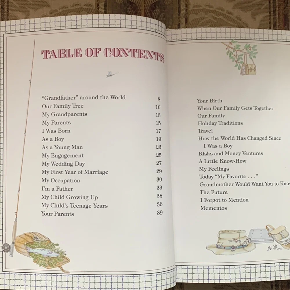 Vintage new grandparent memory book for your newborn heirloom